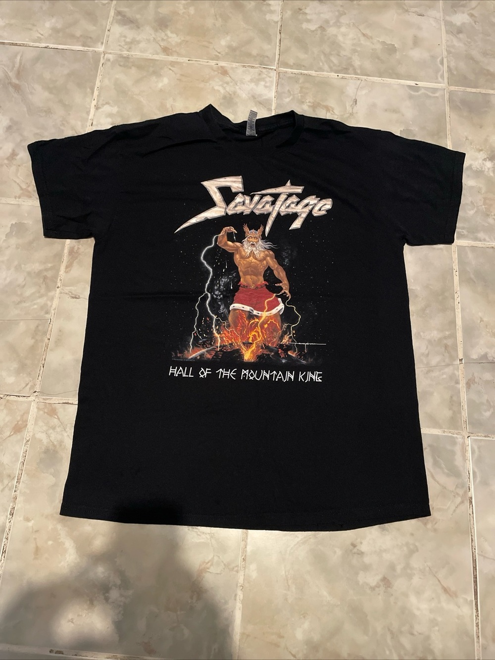 SAVATAGE-Hall Of The Mountain King T-Shirt  SZ L Heavy Metal Band 2012 Official